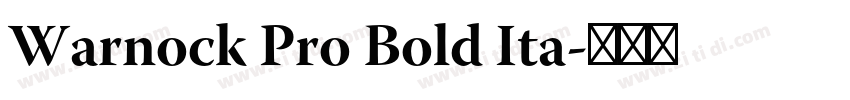 Warnock Pro Bold Ita字体转换